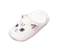 MODSGUE Pantuflas para hombre con estampado musical, ajuste ancho, estilo vintage, estampado de flora, cobayas, cómodas, mullidas, antideslizantes, para verano, Blanco, 39 EU