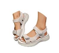 MODSGUE Sandalias ortopédicas para mujer, zapatos de verano de pies anchos, zapatos de verano cómodos, plataforma, tallas grandes, sandalias abiertas para mujer, sandalias de trekking, sandalias de