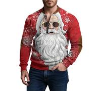 MODSGUE Ugly Christmas Sweater - Jersey navideño para hombre y mujer, diseño de Navidad, rojo, XL
