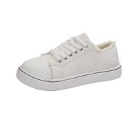 MODSGUE Zapatillas de lona para mujer, zapatillas de invierno, para el tiempo libre, con cordones, de tela, para el tiempo libre, transpirables, elegantes, para novia, zapatillas de lona, para novias
