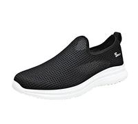 MODSGUE Zapatillas de senderismo para hombre y mujer, tejido de malla transpirable, verano, básico, antideslizante, entrenamiento, zapatos de senderismo, Negro , 47 EU