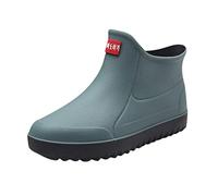MODSGUE Zapatos de goma para mujer, antideslizantes, impermeables, botines de goma, botines cortos, botines modernos para el tiempo libre, botas de lluvia, transpirables, forradas, anchas, botas de