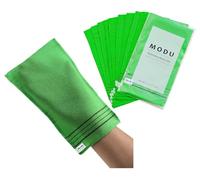 Modu 10 paños de baño exfoliantes coreanos de 9.1 x 6 pulgadas, toalla italiana asiática (grande, 10 unidades, verde)