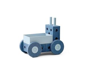 MODU 3 en 1 Baby Walker Deep Blue/Sky Blue - Carretilla + taburete y más - Bonito regalo sostenible con muchas posibilidades de juego