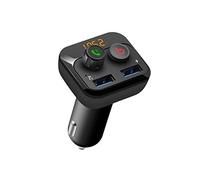 Modulador de FM PNI Valentine F250 Bluetooth 5.0, Reproductor de MP3, transmisor de FM, Ranura Micro SD, Puerto USB Dual, Dispositivos móviles de Carga rápida, botón súper bajo