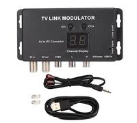 Modulador Digital de RF, TM70R Convertidor de Audio y Video AV A RF Compatible con Formato PAL NTSC, Modulador UHF TV Link con Cable de Carga USB para Decodificadores de Fuente A V