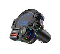 Modulador FM inalámbrico: Adaptador de Reproductor de Audio USB, transmisor de Radio Manos Libres para automóvil con conectividad, Dispositivo de Tablero Compacto Que Permite la transmisión