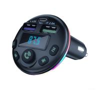 Modulador FM para coches con reproductor MP3 incorporado y receptor manos libres compatible con sistemas de vehículos de 12 V 24 V