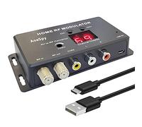 Modulador RF RCA adaptador coaxial UHF Demodulador convertidor con antena (ANT) in/out e interruptor de canal para Roku Fire Stick PS3 PS4 PS5 caja de cable HD digital AV compuesto video a analógico