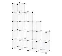 Modular Armario Sistema de estantería Zapatero, 16 Compartimentos 30x30 cm