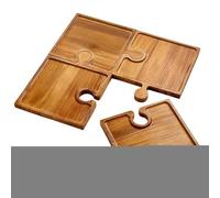 Modular Cheese Platter Collection - Interlocking Bamboo Serving Boards, Compact Antipasto Presentation Kit, Craetive Taapas Display System | Outdoor Barbecue Entertaining Supply, Party Buffet Styling