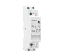 Modular para protección 2P 2NO 25A 230V AC - Contacto doméstico silencioso con ventana para montaje en carril DIN en sistemas fotovoltaicos