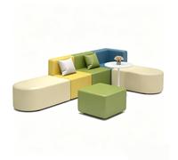Modular Sectional Sofa, L-Shaped Couch, Multi-Color Soft Set PU Leather Upholstered for Office Waiting Room and Classroom Furniture(2.9x1.6m)