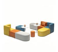 Modular Sectional Sofa, L-Shaped Couch, Multi-Color Soft Set PU Leather Upholstered for Office Waiting Room and Classroom Furniture(1.8x3.0m)
