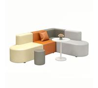 Modular Sectional Sofa, L-Shaped Couch, Multi-Color Soft Set PU Leather Upholstered for Office Waiting Room and Classroom Furniture(2.2x1.6m)