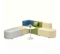 Modular Sectional Sofa, L-Shaped Couch, Multi-Color Soft Set PU Leather Upholstered for Office Waiting Room and Classroom Furniture(2.8x1.6m)