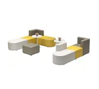 Modular Sectional Sofa, L-Shaped Couch, Multi-Color Soft Set PU Leather Upholstered for Office Waiting Room and Classroom Furniture(3.0x2.5m)