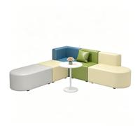 Modular Sectional Sofa, L-Shaped Couch, Multi-Color Soft Set PU Leather Upholstered for Office Waiting Room and Classroom Furniture(2.2x2.2m)
