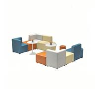 Modular Sectional Sofa, L-Shaped Couch, Multi-Color Soft Set PU Leather Upholstered for Office Waiting Room and Classroom Furniture(2.2x3.0m)