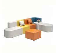 Modular Sectional Sofa, L-Shaped Couch, Multi-Color Soft Set PU Leather Upholstered for Office Waiting Room and Classroom Furniture(2.2x3.2m)