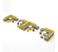 Modular Sectional Sofa, L-Shaped Modular Reception Sofa Set, for Office Lobby, Waiting Area, Meeting Room(10)