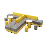 Modular Sectional Sofa, L-Shaped Modular Reception Sofa Set, for Office Lobby, Waiting Area, Meeting Room(5)