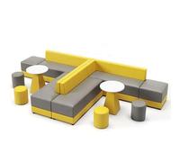 Modular Sectional Sofa, L-Shaped Modular Reception Sofa Set, for Office Lobby, Waiting Area, Meeting Room(4)