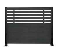 Modular WPC Privacy Screen Panels de pantalla para Patio al aire libre, cubierta y balconía. Semi-Open Design bloquea las vistas permitiendo ventilación. Madera compuesta duradera con los puestos de a