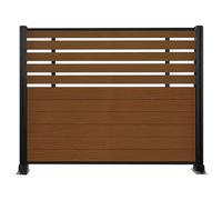 Modular WPC Privacy Screen Panels de pantalla para Patio al aire libre, cubierta y balconía. Semi-Open Design bloquea las vistas permitiendo ventilación. Madera compuesta duradera con los puestos de a