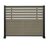 Modular WPC Privacy Screen Panels de pantalla para Patio al aire libre, cubierta y balconía. Semi-Open Design bloquea las vistas permitiendo ventilación. Madera compuesta duradera con los puestos de a