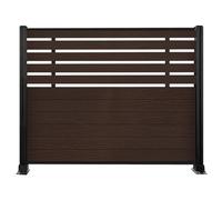 Modular WPC Privacy Screen Panels de pantalla para Patio al aire libre, cubierta y balconía. Semi-Open Design bloquea las vistas permitiendo ventilación. Madera compuesta duradera con los puestos de a