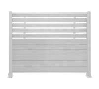 Modular WPC Privacy Screen Panels de pantalla para Patio al aire libre, cubierta y balconía. Semi-Open Design bloquea las vistas permitiendo ventilación. Madera compuesta duradera con los puestos de a