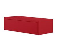 MODULARREDO | LEGO Estante de pared con cajón, 45 x 13,4 x 20 cm, rojo