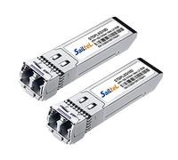Módulo 10G Gigabit monomodo SFP+ LC, 10G 1310nm SMF, hasta 10 km, DDM, transmisor-receptor de fibra 10GBase-LR, compatible con Cisco, Ubiquiti, Mikrotik, Netgear, Dlink, Linksys y más (2 paquetes)