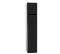 Módulo 2.0 WC emco asis - modelo empotrado, portarrollos, 1 puerta con ranura, bisagra de puerta a la derecha, 975427550, Color: Aluminio/negro