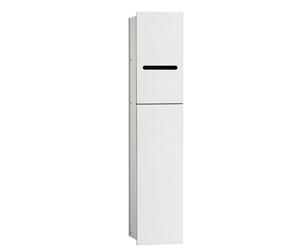 Módulo 2.0 WC emco asis - modelo empotrado, portarrollos, 1 puerta con ranura, bisagra de puerta a la derecha, 975427450, Color: aluminio/blanco óptico
