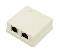 Módulo 77635 RJ45 blanco Cat: 6 montaje IDC x2, conector RJ45 x2 8p8c GOOBAY