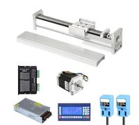 Módulo actuador de eje de guía lineal con husillo de bolas CNC cerrado de precisión, mesa deslizante de posicionamiento, movimiento de riel con motor paso a paso 57(Complete Kit,500mm Stroke)