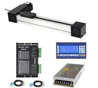 Módulo actuador de eje de guía lineal de correa CNC de precisión, posicionamiento de mesa deslizante, movimiento de riel con motor paso a paso 57(Complete Kit,400mm Stroke)