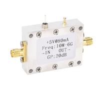 Módulo Amplificador de Alta Planitud 10M6GHz 20DB GP SMA Receptor de Radio LNA de bajo Ruido 5V 80mA Módulo Amplificador Amplio Rango de Frecuencia Aleación de Aluminio