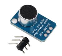 Módulo amplificador de micrófono electret, amplificador de micrófono micro electret MAX4466 Preamplificador Sensor de sonido Micrófono de condensador de audio Placa amplificadora