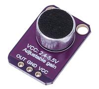 Módulo Amplificador de Micrófono MAX4466 Sensor de Sonido Ganancia de Preamplificador de Micrófono de 2,4 V a 5,5 V Ancho de banda: 600 KHz, AVOL: 125 DB, Salida de Riel a Riel,