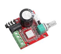 Módulo Amplificador estéreo de Placa amplificadora con Ajuste de Volumen de Entrada de 3,5 mm para Altavoces de 10 a 15 W CC de 8 V a 12 V