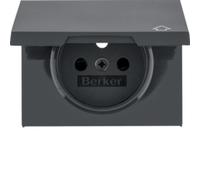 Placa frontal de enchufe K.1 con/u y tapa Berker K.1 3965777106
