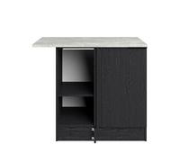 Módulo bajo de rincón anna de 100cm 1 puerta negro 86.8 cm
