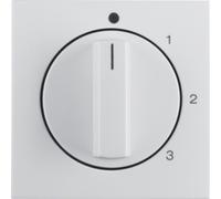Berker 1096898900 - Pieza central con botón giratorio para interruptor de 3 niveles, S.1, color blanco brillante