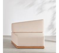 Módulo central asimétrico derecho para sofá de jardín profesional beige