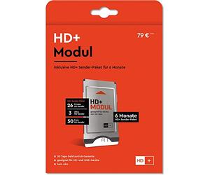 Módulo Ci+ Incl. HD+ Tarjeta para 6 Meses de programas HD+, Solo para receptores Sat y televisores con la Interfaz Ci+