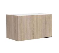 Módulo cocina arko superior estilo industrial en color roble áspero y negro con 2 puertas y 1 estante interno 60x36x36 cm