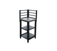 Módulo cocina exterior de acero 2 estantes, 48.5cm, grimaud, negro, 48.5x48.5x124 cm